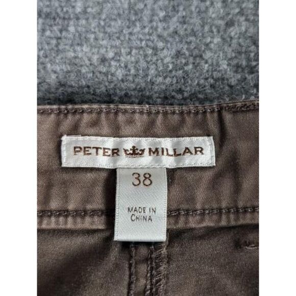 Peter Millar Pants Mens Size 38 Brown Five Pocket‎ Chino Golf MF16B93 Sportswear - Picture 6 of 8